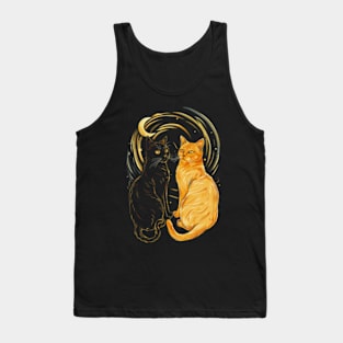 cat and moon Tank Top